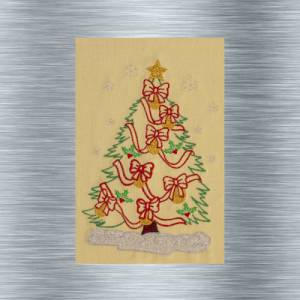Stickdatei Weihnachtsbaum bunt - 13 x 18 cm Rahmen - weihnachtliche Stickmotive, digitale Stickdatei, Nadelmalerei Bild 1