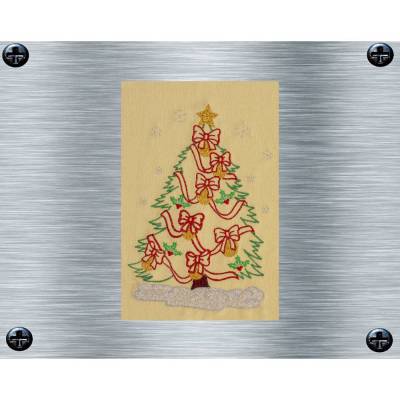 Stickdatei Weihnachtsbaum bunt - 13 x 18 cm Rahmen - weihnachtliche Stickmotive, digitale Stickdatei, Nadelmalerei