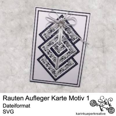 Plotterdatei Rauten Aufleger Karte Motiv 1