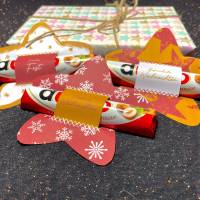 Banderole Schokolade, Last Minute Geschenk zum ausdrucken, Weihnachten Aufmerksamkeit, 3 Sterne mit Weihnachtsgrüßen Bild 2