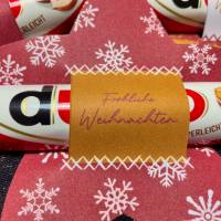 Banderole Schokolade, Last Minute Geschenk zum ausdrucken, Weihnachten Aufmerksamkeit, 3 Sterne mit Weihnachtsgrüßen Bild 7