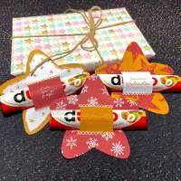 Banderole Schokolade, Last Minute Geschenk zum ausdrucken, Weihnachten Aufmerksamkeit, 3 Sterne mit Weihnachtsgrüßen Bild 8