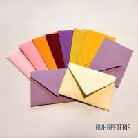 20 kleine Briefumschläge | rötliche Umschläge | kleine Kuverts zum Schenken | Handgemacht Bild 2