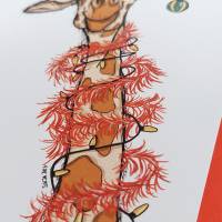 Christmas Giraffe - Weihnachtliche Klappkarte Bild 3