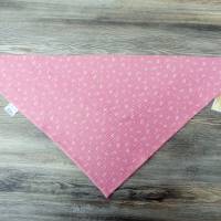Gepunktetes, pinkfarbiges Dreieckstuch aus Musselin, getupftes Halstuch aus Doublegauze Bild 3