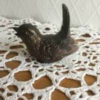 Vintage Vögelchen aus massiver Bronze fein ziseliert aus den 70er Jahren Bild 4