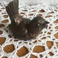 Vintage Vögelchen aus massiver Bronze fein ziseliert aus den 70er Jahren Bild 9