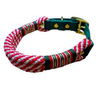 Weihnachts - Hundeleine und Halsband Set, beides verstellbar, rot, weiß, grün, gold, Biothane und Schnalle, 10 mm Bild 6