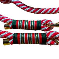 Weihnachts - Hundeleine und Halsband Set, beides verstellbar, rot, weiß, grün, gold, Biothane und Schnalle, 10 mm Bild 8
