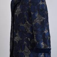 Damen Jacuard Mantel | Blau/Grau | Bild 2