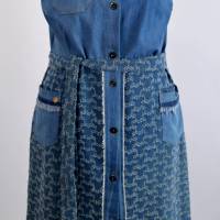 Damen Jeanskleid in Jeansblau/Hellblau Bild 1