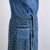Damen Jeanskleid in Jeansblau/Hellblau Bild 2