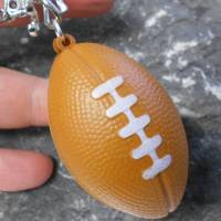American Football Schlüsselanhänger 3D versilbert PVC personalisierbar Bild 3
