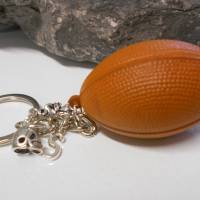 American Football Schlüsselanhänger 3D versilbert PVC personalisierbar Bild 4