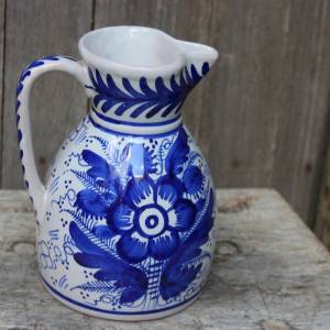 großer Wasserkrug 1,6 l Delfter Blau Milchkrug Krug Saftkrug Vase Keramik Bild 3