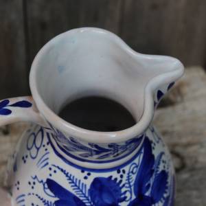 großer Wasserkrug 1,6 l Delfter Blau Milchkrug Krug Saftkrug Vase Keramik Bild 5