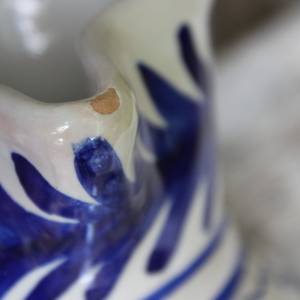 großer Wasserkrug 1,6 l Delfter Blau Milchkrug Krug Saftkrug Vase Keramik Bild 6