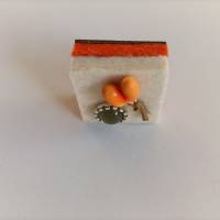 Inchie - Magnete aus Filz orange-wollweiß Farbkombination Magnet Bild 2