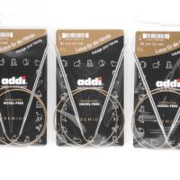 addi Rundstricknadel 4,0 / 4,5 / 5,0 mm - 80 cm nickelfreie Stricknadeln mit Messingspitzen und Kunststoffseil Bild 1
