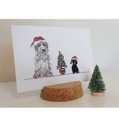 Christmas Dogs - Weihnachtliche Postkarte