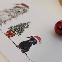 Christmas Dogs - Weihnachtliche Postkarte Bild 3