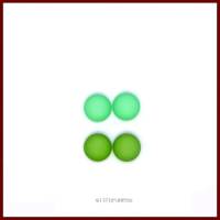 2 Polaris- Cabochons 12mm, Acryl, mint oder patina-grün Bild 1
