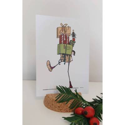 Merry Christmas - Weihnachtliche Postkarte