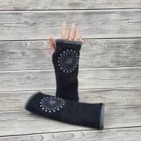 Handstulpen  Armstulpen Marktfrauenhandschuhe Handschuhe bestickt Wolle Bild 1