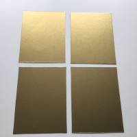 Stanzteile Rechteck 4 Stück, kleine Karten in gold, Kartenaufleger, zum Kartenbasteln Bild 2