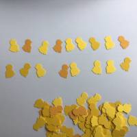 Stanzteile Küken gelb, 100 Stück, zum Kartenbasteln, Scrapbooking, Dekostreu, Basteln mit Kindern Bild 2
