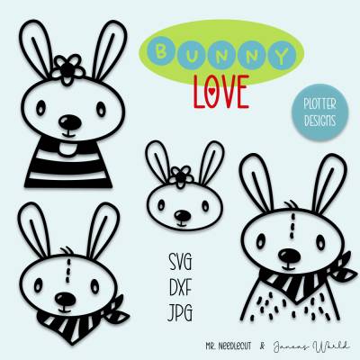 Plotterdatei Janeas World Bunny LOVE
