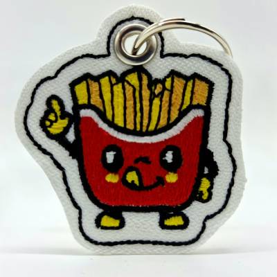 Stickdatei "Pommes" als ITH Schlüsselanhänger