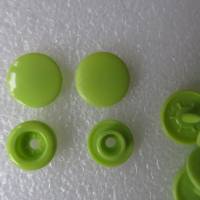 25 Druckknöpfe in apfelgrün grün  nähfrei snaps 12,4 mm T5  B44 Bild 1