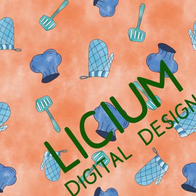 Endlosmuster für Stoffe - Patterndesign - Nahtlosmuster -digitale Datei -Kochmütze, Wender und Handschuh- Farbe 005  png