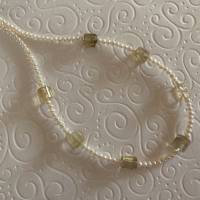 Perlenkette mit Rutilquarz, Zuchtperlen und Edelsteine, Geschenk für Frauen, unisex, Handarbeit aus Bayern Bild 3