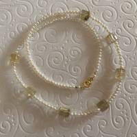 Perlenkette mit Rutilquarz, Zuchtperlen und Edelsteine, Geschenk für Frauen, unisex, Handarbeit aus Bayern Bild 7