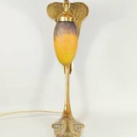 Adler Tischlampe Nr.1 Leuchte Jugendstil 51 cm groß Skulptur Bronze Messing Vögel gold upcycling vintage Bild 4