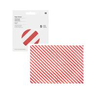 Gestreiftes Seidenpapier in rot weiß Bild 1