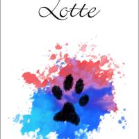 Pfotenabdruck Poster | mit Pfotenabdruck und Name deines Hundes - türkis lila pink, Farbklecks bunt - Digitaldruck Bild 7