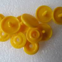 25 Druckknöpfe in Gelb sonnengelb nähfrei snaps 12,4 mm T5  B10 Bild 2