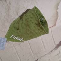 Musselintuch Dreiecktuch Halstuch Baby kiwi grün Plott Noah Bild 1