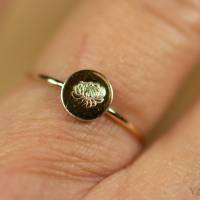 Goldfilled Ring mit Geburtsblume, floraler Ring, Blumenring Bild 3