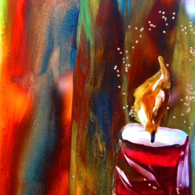 Klebefolie - Malerei • "Eine schöne Vorweihnachtszeit" • Fensterschmuck Design Ulrike Kröll