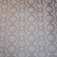 14,30 EUR/m Dirndl-Stoff Ornamente Blumen weiß auf grau Baumwollsatin Bild 4