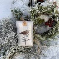 Dekoration - Anhänger - Wollfilz - Wintervogel Bild 1