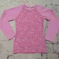 Langarmshirt Gr. 122 schmal Lace Spitzenoptik rosa Jersey Bild 1