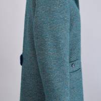 Damen Mantel in Petrol/Türkis/Blau Farbe Bild 3