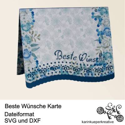 Plotterdatei Beste Wünsche Karte