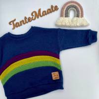 Sweatshirt aus Merinowolle | Pullover | Gr.  52 bis 152 | Pullover | Merinowollpullover | mit Regenbogen beidseitig Bild 2