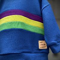 Sweatshirt aus Merinowolle | Pullover | Gr.  52 bis 152 | Pullover | Merinowollpullover | mit Regenbogen beidseitig Bild 3